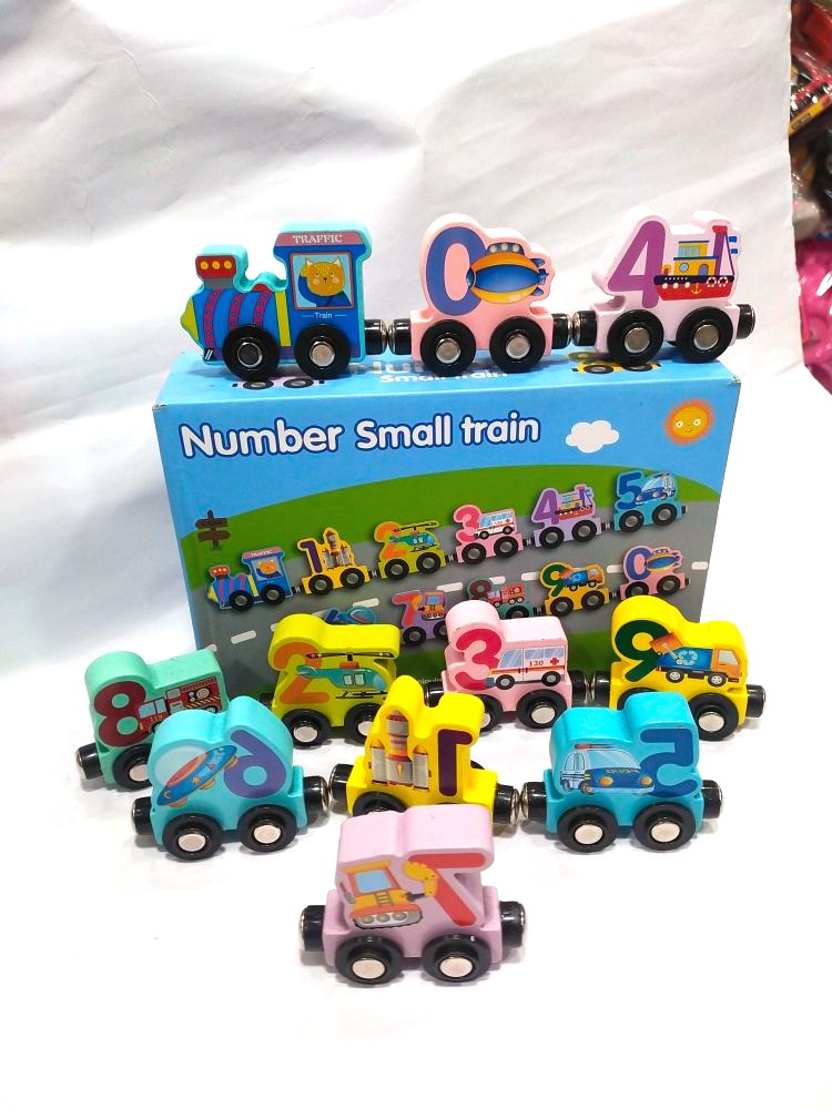 Heirloom Wooden Magnetic Number Train Set — Premium Educational Toy for Curious Minds