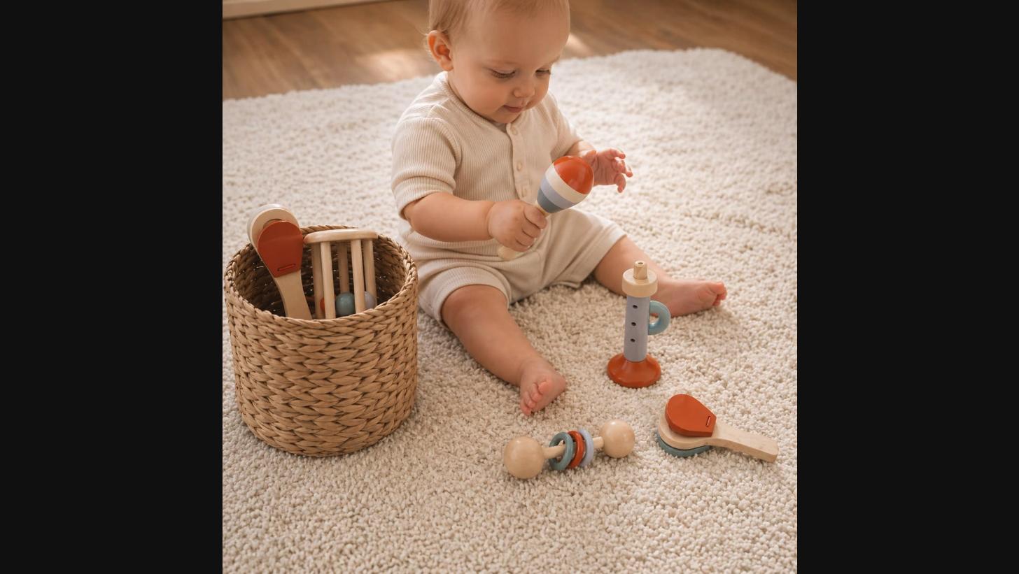 Artisan 5-Piece Wooden Musical Instruments Set — Premium Sensory Orchestra for Little Maestros