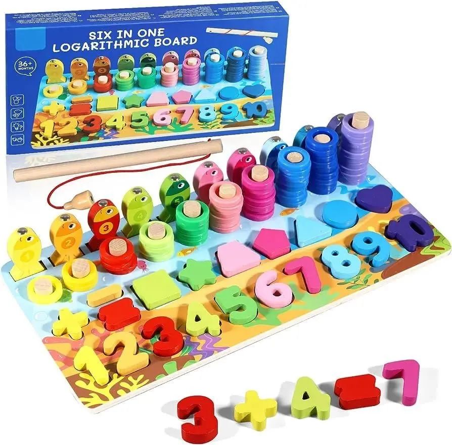 Elite 6-in-1 Logarithmic Activity Board — Premium Multi-Skill Learning Toy for Bright Young Minds